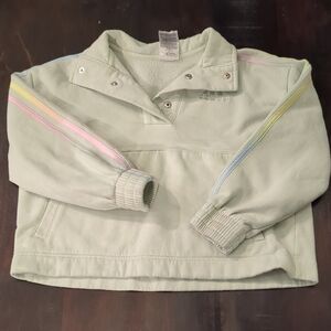 Adidas Kids' Light Green Jacket with Pastel Stripes